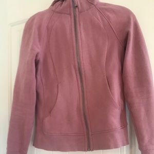 lululemon pink hooded scuba jacket size 6